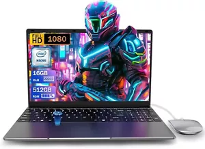 15.6'' Celeron Laptop with 16GB RAM & 512GB SSD | Fingerprint Security & FHD - Picture 1 of 11