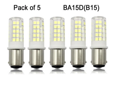 5pcs Ba15d B15D Bayonet Led Bulb 45/64-2835SMD 5W 220V Ceramics Light White/Warm - Image 1 of 3