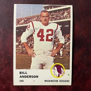 1961 Fleer Set BILL ANDERSON #111 WASHINGTON REDSKINS - NR-MINT *HIGH GRADE* - Picture 1 of 2
