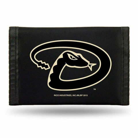 Arizona Diamondbacks Nylon Tri-Fold Wallet [NEW] MLB Vinyl Trifold Billfold ID Cover