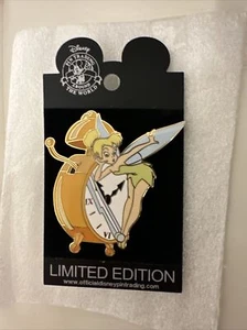 Disney Shopping Tinker Bell Listening to Clock Pin 42963 Peter Pan LE 500 NIP - Picture 1 of 6