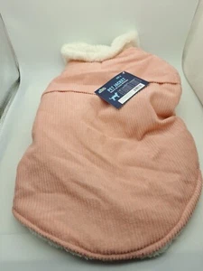 Pawsitively Fun Dog Pink Corduroy Sherpa Coat Size Large - Picture 1 of 3