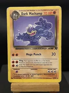 Pokemon Card Dark Machamp 27/82 Team Rocket Non Holo WOTC Played 3 - Picture 1 of 2
