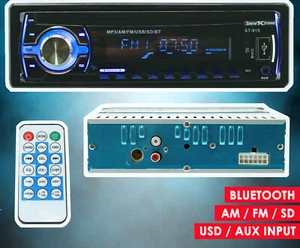1DIN 200W Car Stereo Digital Media Player Car Receiver USB, SD, AUX w/ Bluetooth - Picture 1 of 4