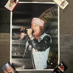 Guns N Roses Axl Rose Vintage Poster 1980’s 25.25”x35.25” - Picture 1 of 9