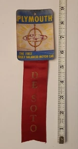 Plymouth "Presents" DeSoto Venticular Prize Ribbon Award - Bild 1 von 4
