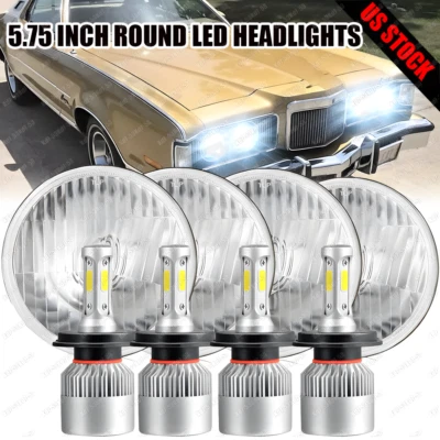 Faros LED redondos de 5,75" alto/bajo para Mercury Cougar 1967-76 Monterey Comet Foto 1 de 4