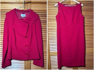 ✨ J Taylor Bright Pink Matching Blazer & Dress Set UK 14 Special Occasion - Picture 1 of 23