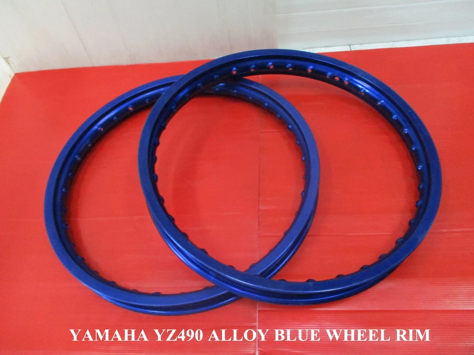 Fit Yamaha YZ490 F&R alloy Blue WHEEL RIM SET 2pcs. // Quality  [mi3540] Foto 1 de 4