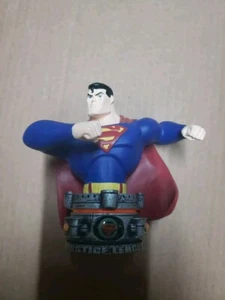 DC COMICS 2015 JUSTICE LEAGUE SUPERMAN 4.25" BUST FIGURINE STATUE PAPERWEIGHT - Picture 1 of 3