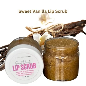 Sweet Vanilla Edible Lip Scrub | Exfoliating Lip Scrub | Chapped Lip Scrub - Picture 1 of 1