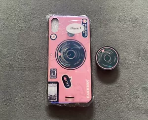 Iphone X Camera Phone Soft Silicon Case & Phone Holder! - Picture 1 of 5