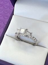 💎 10K WHITE GOLD .70ct DIAMOND ENGAGEMENT WEDDING RING BRIDAL Sz 6