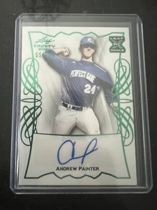 2021 Leaf Trinity Andrew Painter RC AUTO Green 55/75 Phillies - Bild 1 von 1