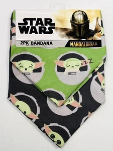 2pk Mejores Marcas Guerra de las Galaxias Disney The Mandalorian Baby Yoda Bandanas Verdes Nuevo en Paquete - Imagen 1 de 2