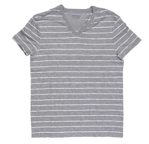 New Men's Tall Banana Republic Gray Stripe V-Neck Vintage T-Shirt NWOT Size XXLT - Picture 1 of 4