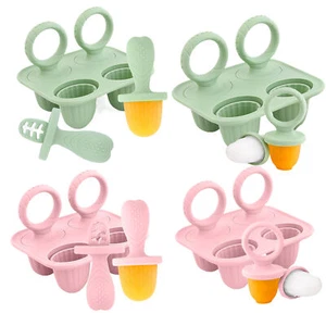 Baby Fruit Food Feeder Breastmilk Popsicle Molds for Teething Relief, 4-Cavity - Picture 1 of 16