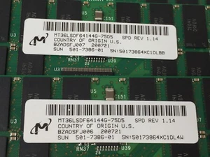 SUN X7056A-,4x1gb(501-7386-Micron ) KIT 4GB ,Test-PASS " showchs " for CPUBD - Picture 1 of 4