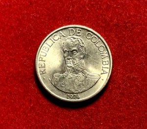 Colombia 1974 Peso BU Copper-Nickel Coin KM#258.1 T3194a - Picture 1 of 2