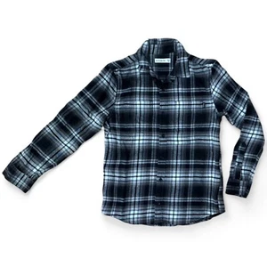 Abercrombie Kids/Boys Flannel Button-Up Shirt, Size: 13-14, Black/White - USED - Picture 1 of 4