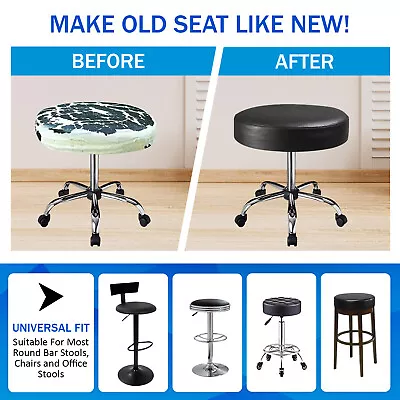 Bar Stool Replacement Heavy Duty  STAPLE ON Vinyl Seat Cover, Office, Restaurant • 34.99£