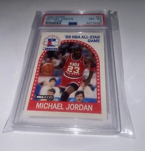 1989-90 Hoops #21 Michael Jordan PSA 8 Graded Basketball Card All-Star NBA 89