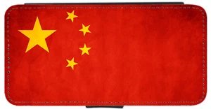 iPhone/Pixel/Galaxy China/Chinese Country flag Grunge Printed Flip/Wallet Case - Picture 1 of 9