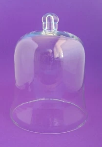 VINTAGE GLASS GARDEN CLOCHE BELL SHAPE DOME KNOB TERRARIUM DISPLAY HAND BLOWN - Picture 1 of 4