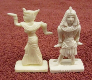 Set of 2 VTG Egypt Egyptian Van Brode Co. Hard Plastic Molded Figures 2" Tall - Picture 1 of 1