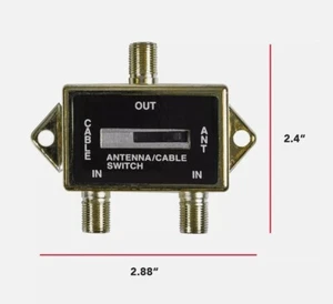 Coaxial A/B TV CATV Slide Switch Antenna Deluxe Splitter Coaxial Cable TV New - Picture 1 of 6