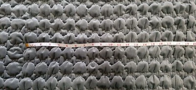 TELA GRIS PUFF ACOLCHADO TERCIOPELO SINTÉTICO 1YD 34" LARGO 64" ANCHO Foto 1 de 4