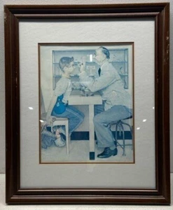 Norman Rockwell “The Optometrist” Framed Art Print w/ COA Eye Doctor Gift - Picture 1 of 8