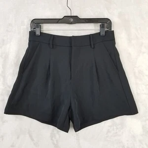Commense Dress Shorts Women M Black Pleated High Waisted Wide Day to Night City - Picture 1 of 9