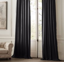 Restoration Hardware Perennials Velvet Panel 84x50 Black 