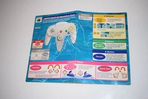 WAVERUNNER OPERATOR CARD Genuine Nintendo 64 N64 Instruction Manual (RYM26) - Picture 1 of 2