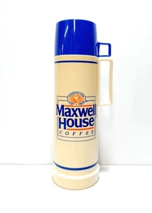 Termos de café Maxwell House vintage de 1980 - publicidad - 13,5" de alto, 24 oz - Imagen 1 de 11