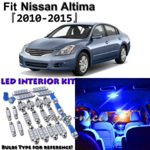 10x Blue Interior LED Lights Package Kit for Nissan Altima 2010 - 2013 2014 2015 - Picture 1 of 8