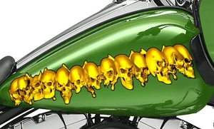 Vinilo picadora de calaveras 3D, gráficos de cohete entrepierna de calavera, calcomanía de bicicleta a todo color - Imagen 1 de 11