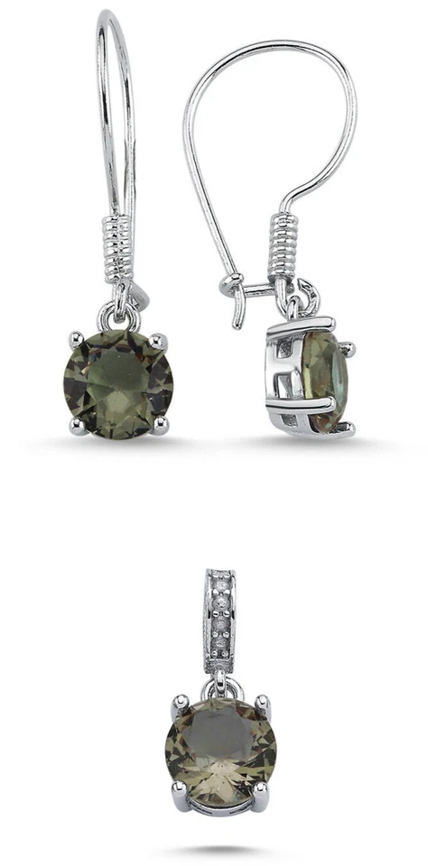 Zultanit Stein & 925 Silber Damen Schmuckset Set Halskette, Anhänger, Ohrringe - Bild 1 von 1