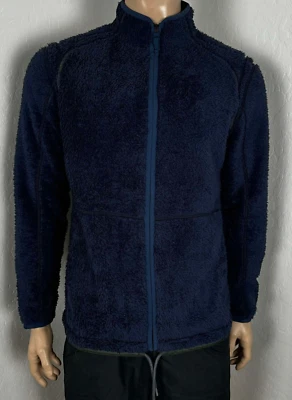 Chaqueta Tommy Bahama Sherpa Cremallera Completa Talla M $168 Muestra en Azul Marino/Verde Foto 1 de 4