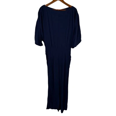 Mono Diane Von Furstenberg Dezi Talla 6 Dolman Cuello Barco Pieza Azul Marino NUEVO Foto 1 de 4