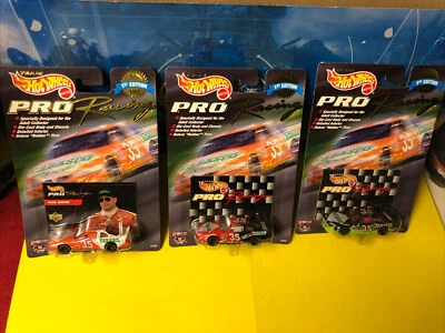 Lote de 3 Hot Wheels Pro Racing Todd Bodine NASCAR #35 Team Tobasco 1998 de colección Foto 1 de 4
