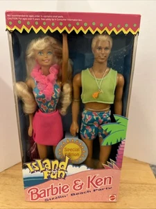 ISLAND FUN BARBIE & KEN #10379 SIZZLIN BEACH PARTY 1993 SPECIAL EDITION NEW - Picture 1 of 8