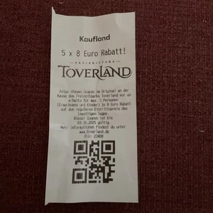 ToverLand Rabatt Coupon 5 X 8 € - Bild 1 von 1