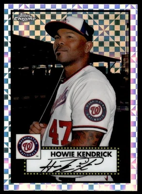 2021 Topps Chrome Platinum Anniversary X FRACTOR Howie Kendrick Washington - Image 1 of 2