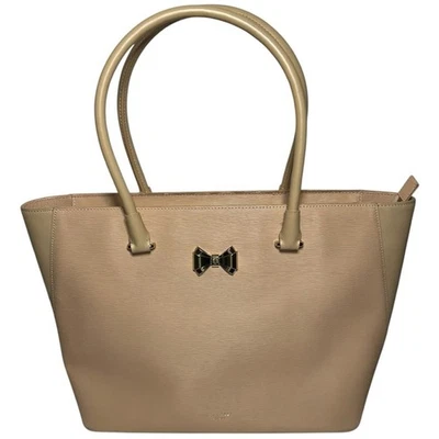 Bolso de Hombro Ted Baker Rubor Melocotón Beige Taleen Arco Curvo Mediano Shopper Foto 1 de 4