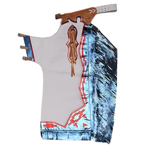 HILASON Western Horse Bull Riding Genuine Leather Rodeo Chaps | for Men and - Picture 1 of 6
