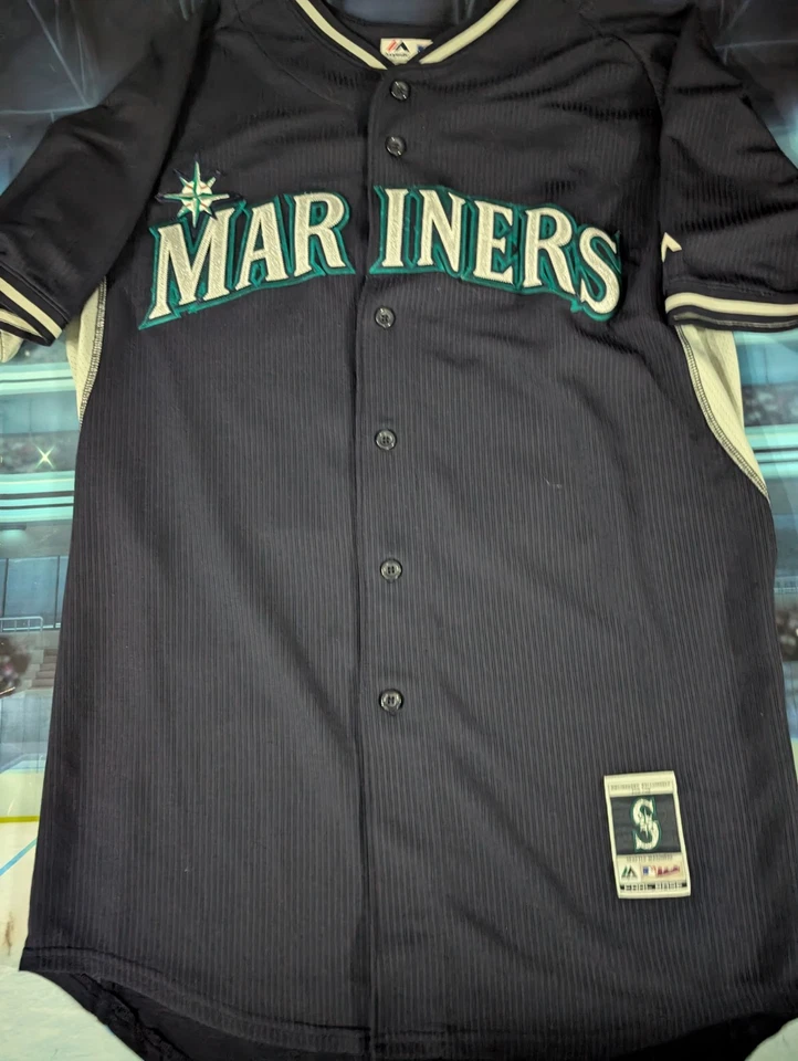 MLB Majestic CoolBase Seattle Mariners Robinson Cano Spring Training Jersey Sz44 - Image 1 of 4