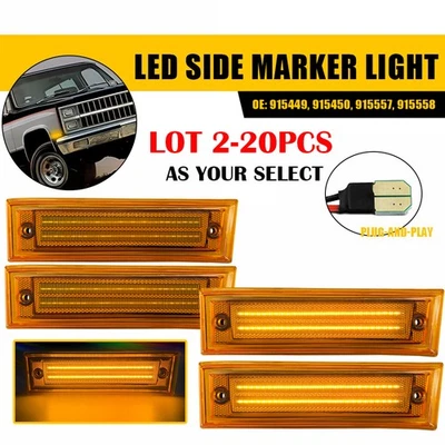 Luces de señalización delanteras LED ámbar 2-20 para Chevrolet Suburban C10 C20 1981-1991 Foto 1 de 4