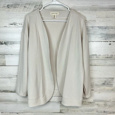 Happily Grey Cream 长袖上衣开衫 Modal 女式中号柔软 — 第 1/4 张图片